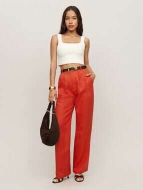 Reformation High-Waist Wide Leg Vesta Pants